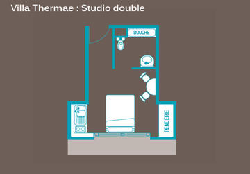 Villa Thermae studio double - Plan