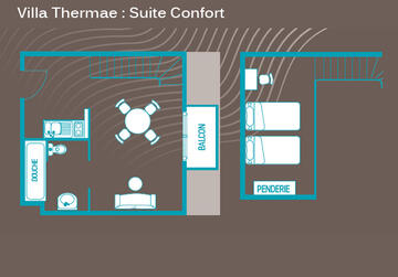 Villa Thermae suite confort - Plan
