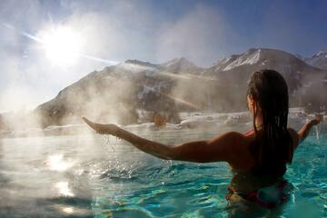 Bassin extérieur face aux pistes